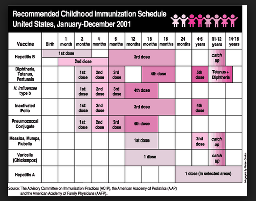 Recommended Childhood Immunization Schedule